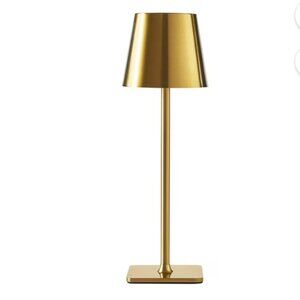 Gold Metal Rechargeable Lamp